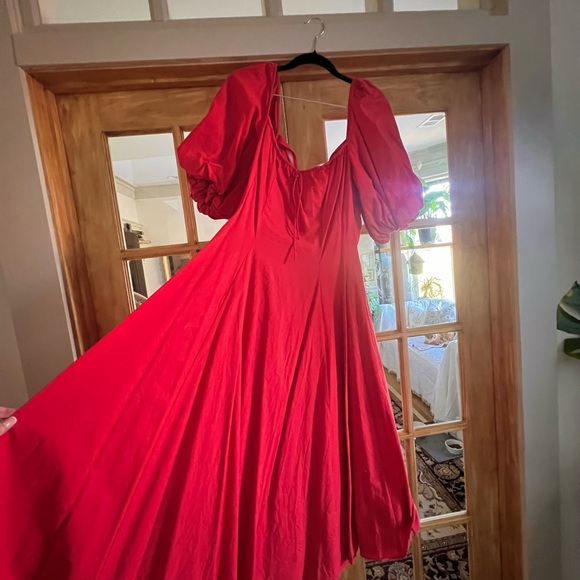 1X Selkie Day Dress in Red - Picture 3 of 6